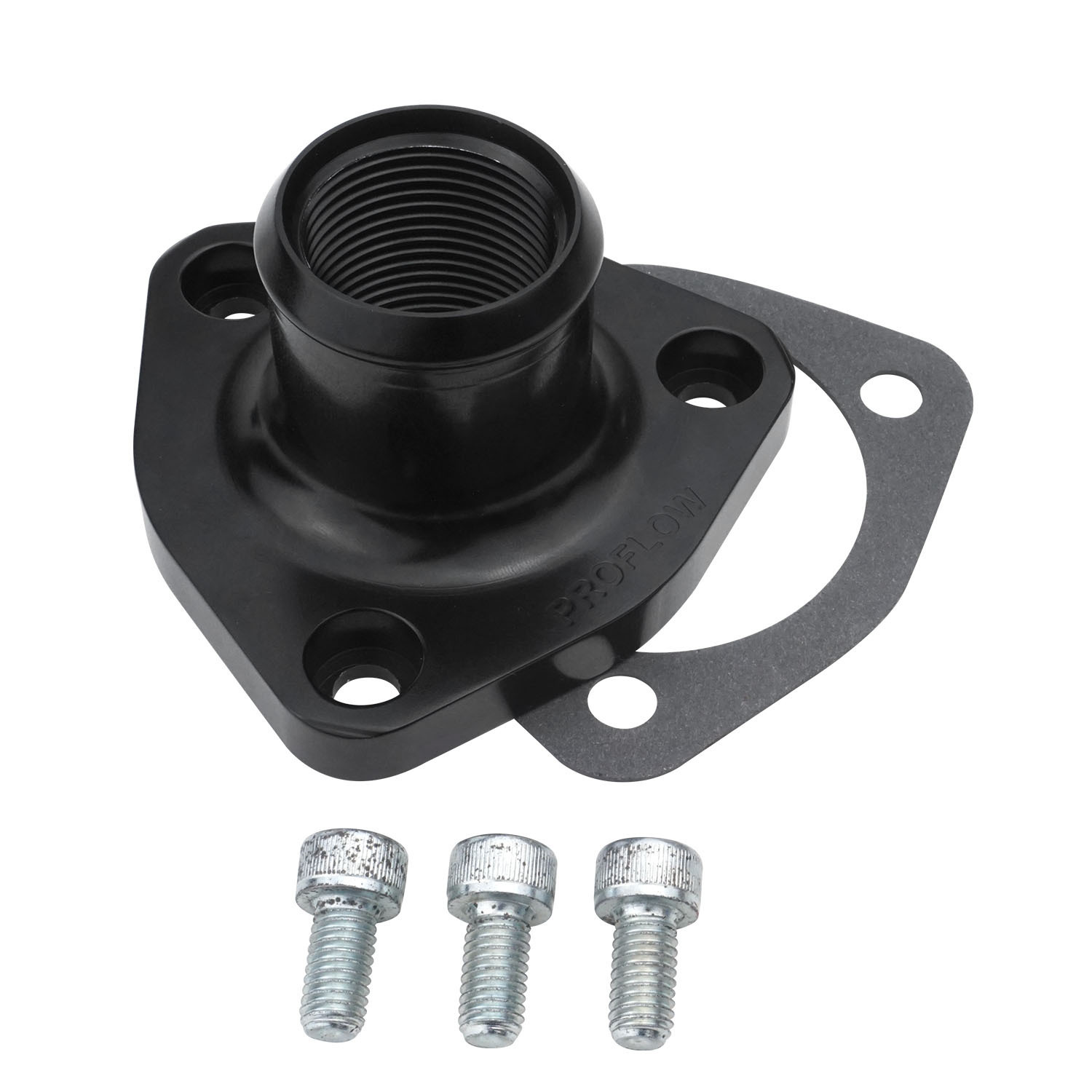 Proflow Water Neck, Billet Aluminium Thermostat Housing, For Nissan &  Holden RB30, RB25, Black