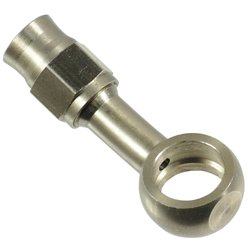 Proflow Stainless Steel Banjo Hose End 7/16 20 Degree Bend For 03AN