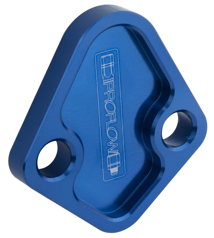 Proflow Fuel Pump BlockOff Plate, Aluminium, Blue Anodised, BB Chev