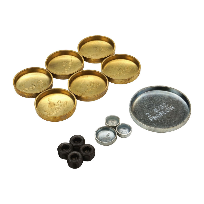Proflow Freeze Welsh plugs, Brass, For Ford, 221302, 351W, Kit