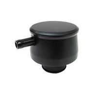 Proflow Breather Cap, Push-In with Tube Smooth,Black Aluminum