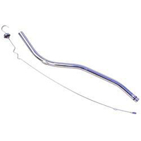 Proflow Transmission Dipstick, Dipstick and Tube, Chrome, Powerglide, 24 in. Long, Each