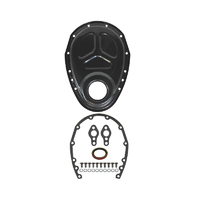 Proflow Timing Chain Cover Kit, SB For Chevrolet with Seal & Gaskets , Hardware (Black Steel), Kit