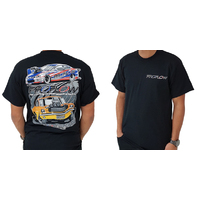 Proflow Car Mural T-Shirt, Cotton, Black, Men's XX-Large, Each