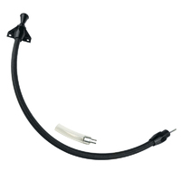Proflow Transmission Dipstick, Braided Stainless Black , Billet Handle, Firewall Mount For Ford, C-4, Each