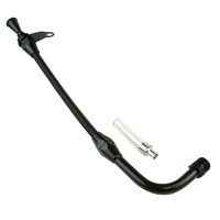 Proflow Transmission Dipstick, Braided Stainless Black , Billet Handle,, Transmission Mount, For Ford C-4, C10, Pan-Fill, Each