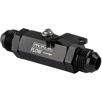 Proflow Valve, Shut-Off, Aluminium, Black, -6 AN Male Threads, Each