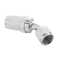 Proflow 45 Degree Hose End -10AN Hose to Female, Polished