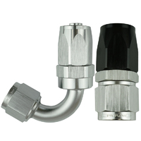 Proflow 90 DEG HOSE END -04 SILVER