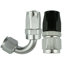 120 DEG HOSE END -16 BLACK/SILVER