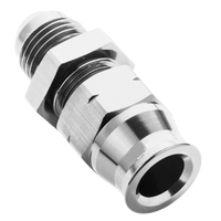 Proflow 5/16in. Tube To Male -06AN Hose End Aluminium Tube Adaptor, Polished