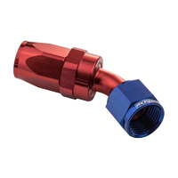 Proflow 60 Degree Hose End Hose End -16AN Hose to Female, Blue/Red