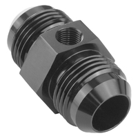 Proflow Straight Male Adaptor - Male Adaptor -12AN 1/8in. NPT Gauge Port Hose End, Black