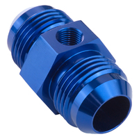 Proflow Straight Male Adaptor - Male Adaptor -16AN 1/8in. NPT Gauge Port Hose End, Blue