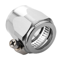 Proflow Aluminium Hex Hose Finisher Clamp 14.3mm ID, Chrome