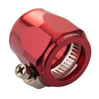 Proflow Aluminium Hex Hose Finisher Clamp 49.2mm ID, Red