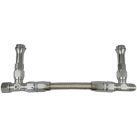 Proflow Fuel Line kit, Holley 4150 -8 AN, Single Inlet, Swivel-Seal, Stainless Steel Hose, Polished