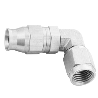 Proflow Stainless Steel 90 Degree Hose End Hose End For -04AN PTFE Hose