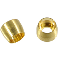 Proflow Brass Olive Insert Brass -03AN, 5Pk