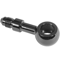 Proflow Black -03AN Straight Male Banjo Brake Hose End 12mm