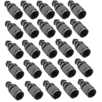 Proflow Bulk Pack Straight Push On Hose End -06AN, Black, 25pc