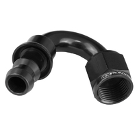 Proflow 150 Degree Push Lock Hose End Barb 1/4'' To Female -04AN, Black