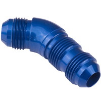 Proflow 45 Degree Male Fitting Bulkhead Adaptor -06AN, Blue