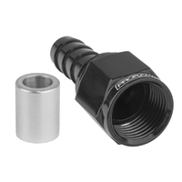Proflow Crimp Hose End Straight -16AN, Black