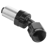 Proflow Crimp Hose End 45 Degree -08AN, Black