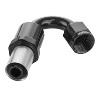 Proflow Crimp Hose End 150 Degree -08AN, Black