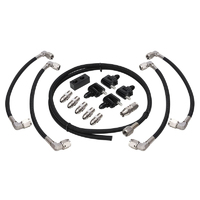 Proflow Engine Steam Line Vent Kit, Holden Commodore LS1/LS2/LS3, 4 Port, Black PTFE Stainless Steel Braid