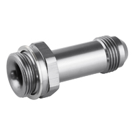 Proflow Fitting Inlet Fuel Adaptor Male Holley Fuel Bowl 7/8 x 20 -08AN 2in., Silver