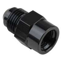 Proflow Fitting, Adaptor Metric M16 x 1.5 Female To Male -08AN, Black