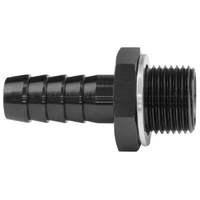 Proflow Fitting Adaptor Male 12mm x 1.50mm To 3/8in. Barb, Black