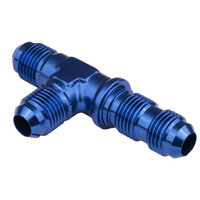 Proflow Fitting, Adaptor -12AN Flare Bulkhead Run Tee, Blue