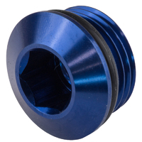 Proflow AN Port Plug, Low Profile Allen Key -04AN, Blue