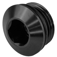 Proflow AN Port Plug, Low Profile Allen Key -08AN, Black