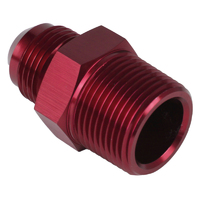 Proflow Adaptor Male -06AN To 1/8in. NPT Straight, Red