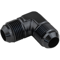 Proflow Flare Union -08AN 90 Degree Union, Black