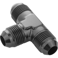 Proflow Male Flare Union Adaptor -08AN Flare Tee, Black