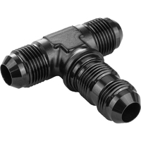 Proflow Bulkhead Adaptor AN Flare Tee Flare -10AN, Black