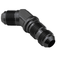 Proflow Bulkhead Adaptor AN Flare 45 Degree Flare -04AN, Black