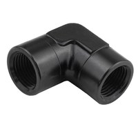 Proflow 90 Degree Coupler Female - Female Elbow 1/4in. NPT, Black