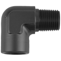 Proflow 90 Degree Coupler Female - Male Elbow 3/8in. NPT, Black