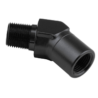 Proflow 45 Degree Coupler Female - Male Elbow 1/2in. NPT, Black