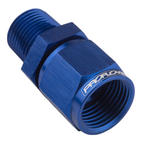 Proflow Female Adaptor -08AN Straight Swivel To 1/2in. NPT, Blue