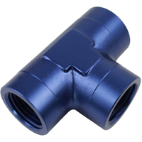 Proflow Female Adaptor Pipe Tee 1/4in. NPT, Blue