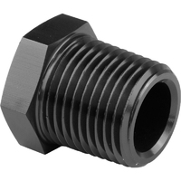 Proflow Fitting Aluminium Hex Head Plug 1/2in. NPT, Black