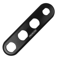 Proflow Bulkhead Aluminium Plates 4 Port Inline, Black