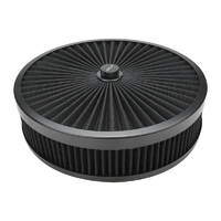 Proflow Air Filter Assembly Flow Top Round Black 14in. x 3in. Suit 5-1/8in. Neck Recessed Base